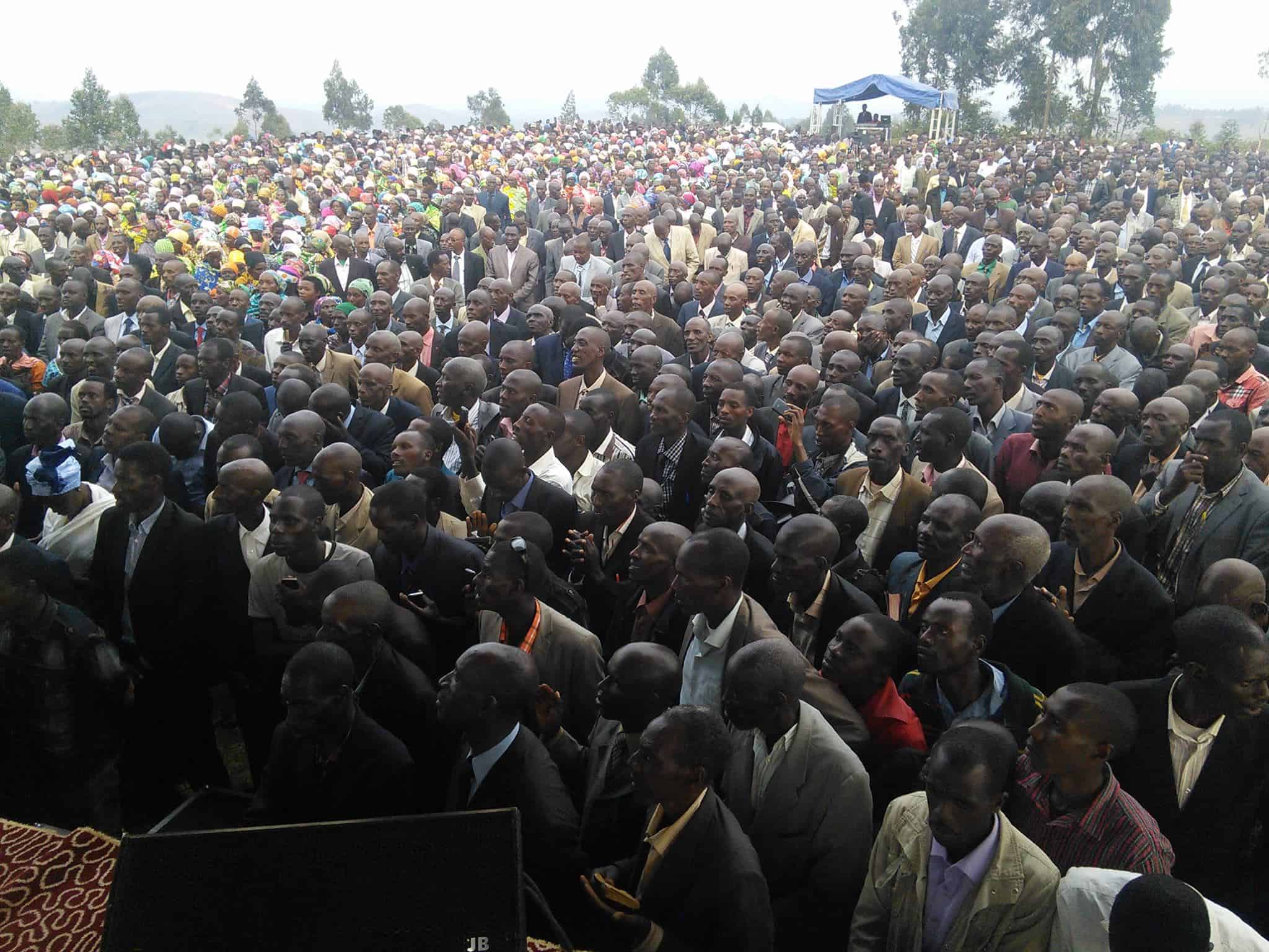 Populations civiles de Minembwe lors d'une conférence religieuse en 2015