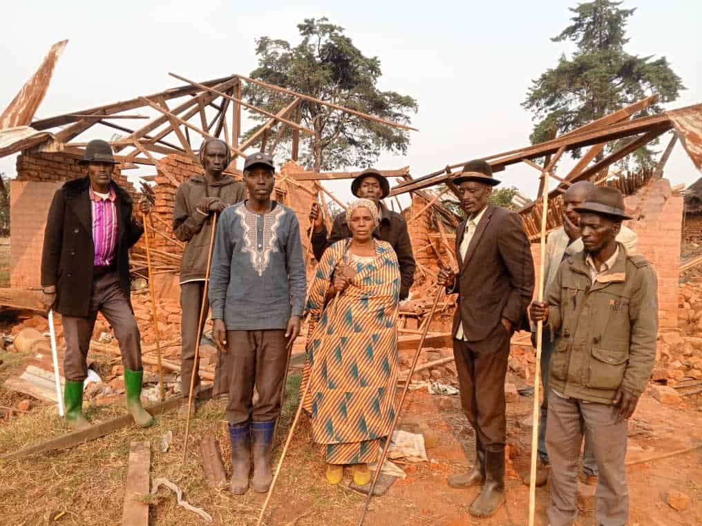 Destruction of homes by drones' attacks in Mikenge (2025)